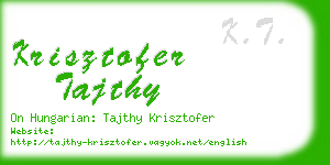 krisztofer tajthy business card